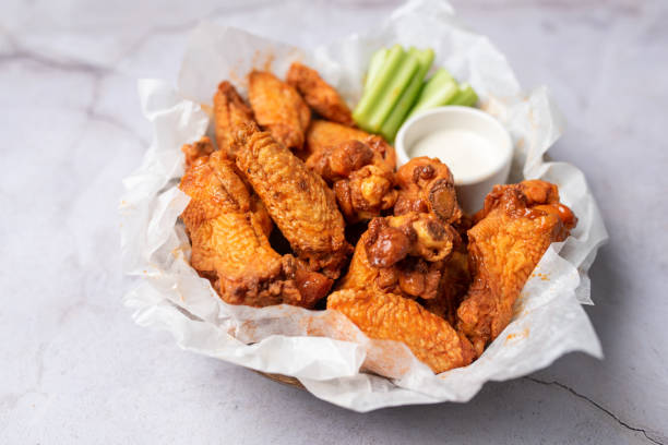 istock Buffalo chicken wings with celery and dip 1469014887