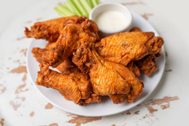 istock Buffalo chicken wings with celery and dip 1469015079