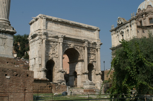 The Arch of Septimius Severus in the Forum of Rome