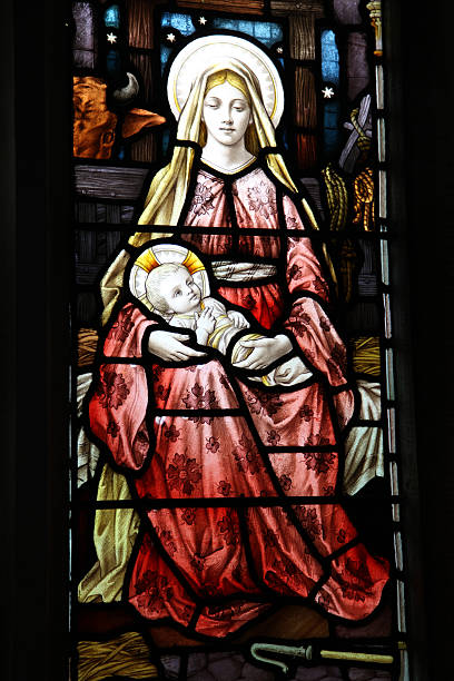 istock detail from The Nativity stained glass window 146902247