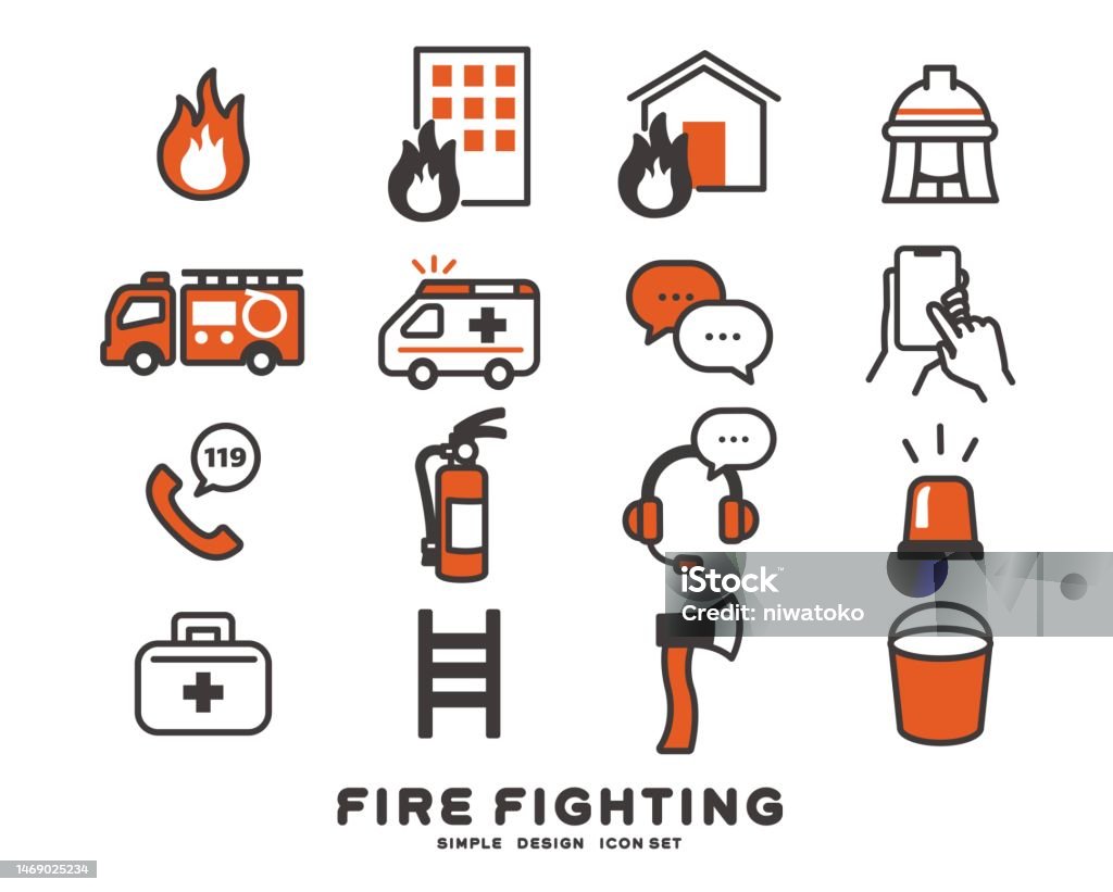 Simple Firefighter Graphics Simple And Easytouse Vector Illustrations Related To Firefighting And ...