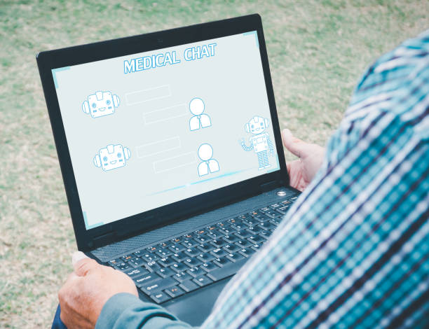 istock AI or Artificial Intelligence technology. patient using a smartphone to medical chat with intelligent artificial intelligence. Futuristic technology. automate chatbot 1469025739