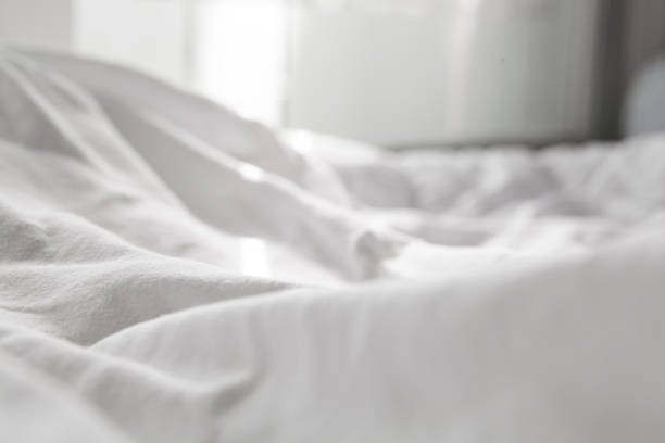 istock The clean white blanket looks cozy. 1469027097