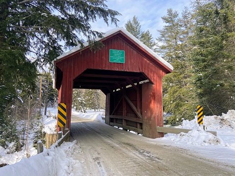 Stony Brook Covered Bridge in Northfield, Vermont