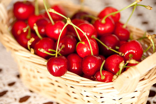istock Basket full of red cherries 146903028