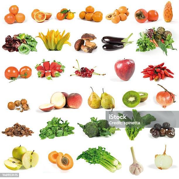 Fruits And Vegetables Diagrams Stock Photo - Download Image Now - Apple - Fruit, Apricot, Artichoke