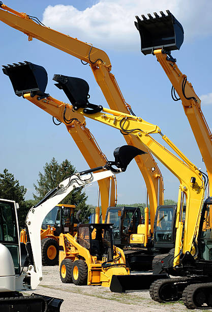 istock brand new excavators 146903589