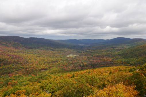 The Tibbet Knob overlook in George Washington National Forest, West Virginia