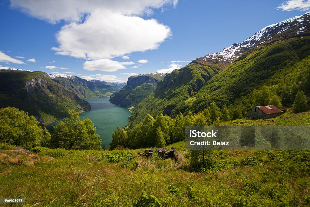 Stigen, Aurland, Норвегия - Стоковые фото Запад роялти-фри