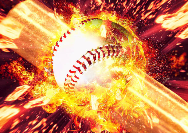 istock 3d illustration of colliding baseball ball and bat composite with explosion effect 1469042958