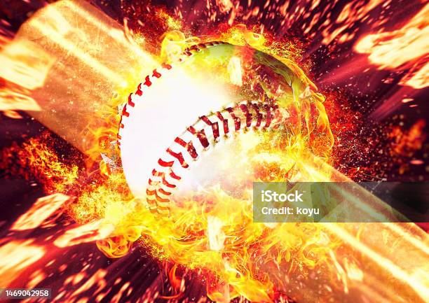 Exploded Bird Baseball 3d Illustration Of Colliding Baseball Ball And Bat Composite With ...