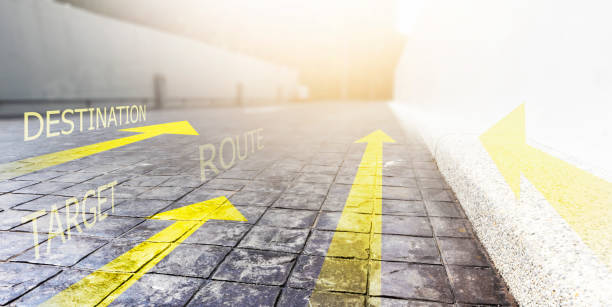 istock The idea of moving forward in destination ,target travel,next route 1469045069