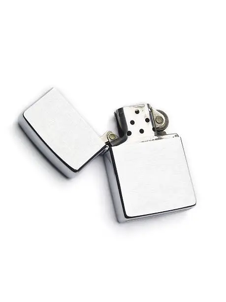 Zippo lighter on a white background