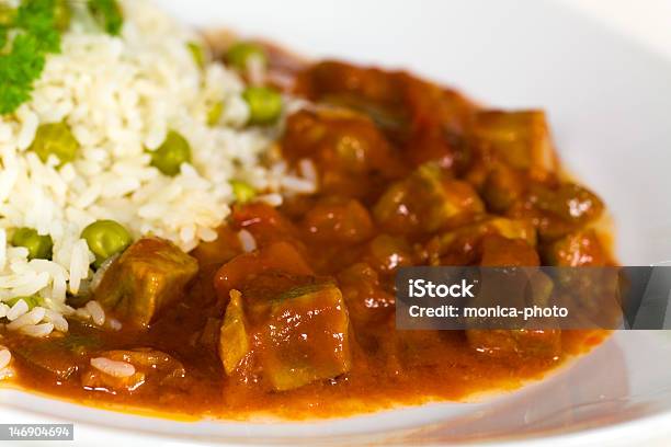 Frische Eintopf Mit Rind Und Schweinefleisch Mit Reis Stockfoto und mehr Bilder von Braun