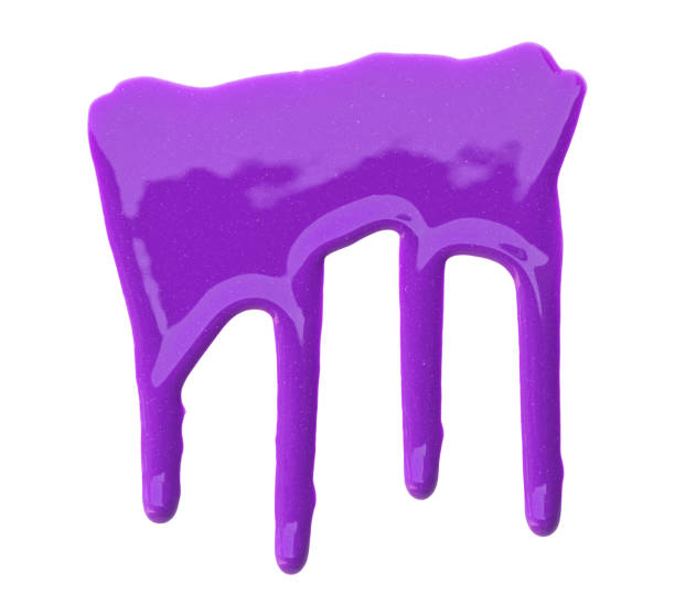 istock Purple with pigments flowing down. Isolated on white background. 1469047620