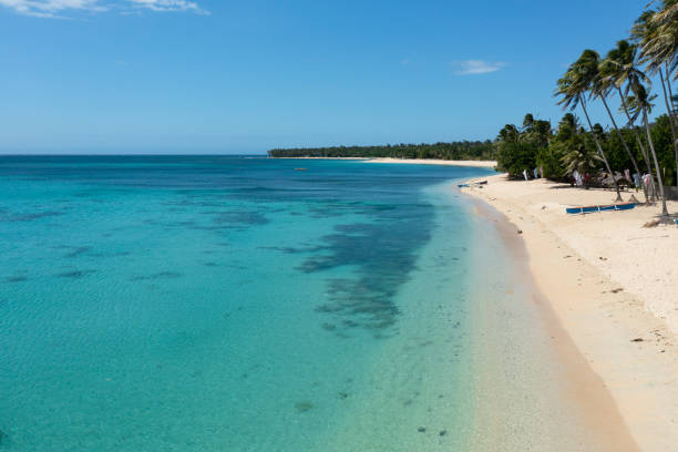 istock Sandy beach and turquoise water. 1469047675