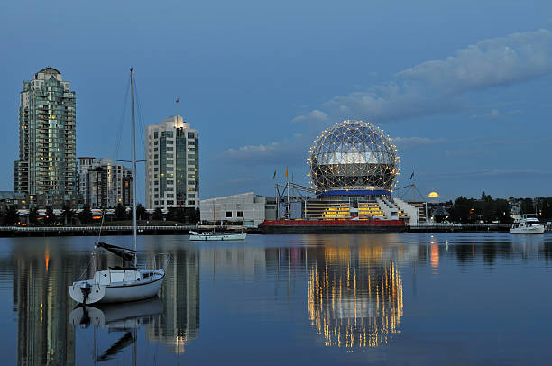 istock geodesic dome of science world, Vancouver night scene 146904848