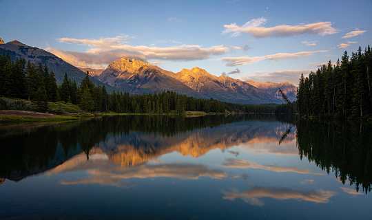 This was a Chance happening when we ended up at Johnston lake in Banff National Park for Sunset