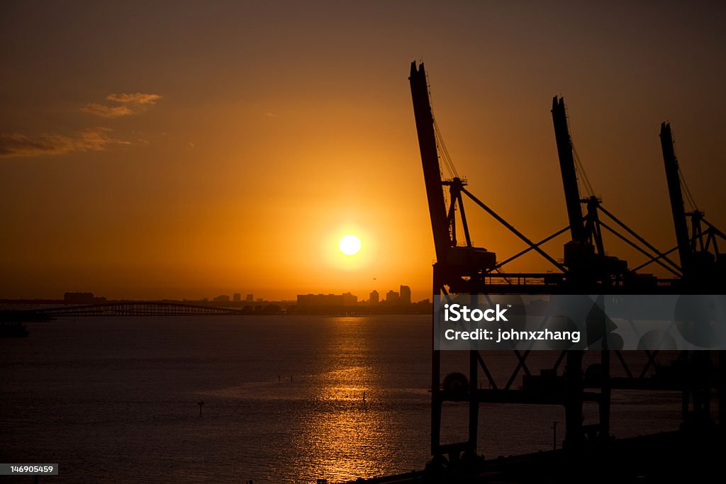 Porto de pôr do sol - Royalty-free Anoitecer Foto de stock