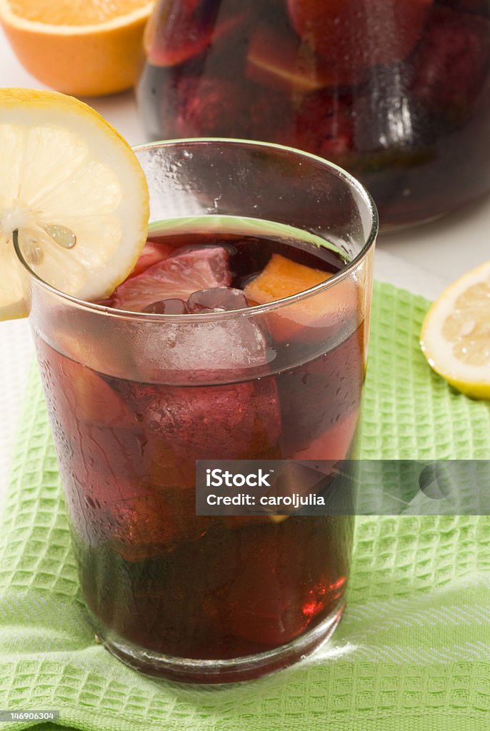 Comida espanhola. Sangria. Vinho Tinto punção. - Royalty-free Bebida Foto de stock