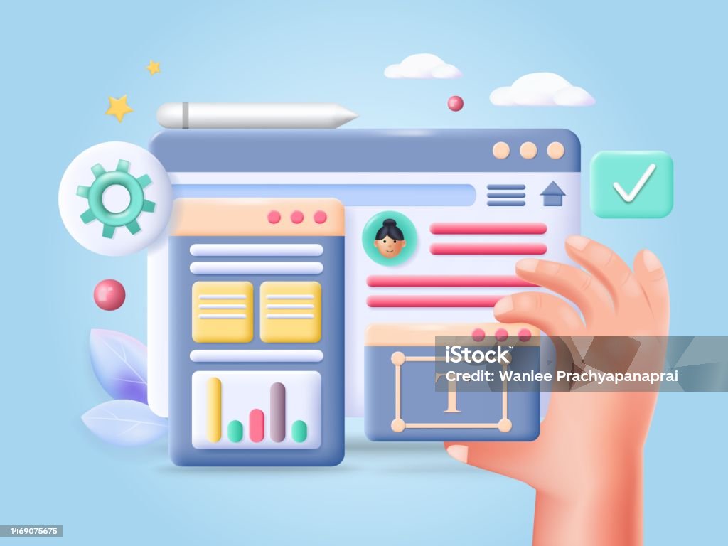 Web Design Vector Development Coding And Programming Stock Illustration ...