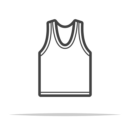 Undershirt Outline Icon Vector Isolated Stock Illustration - Download ...