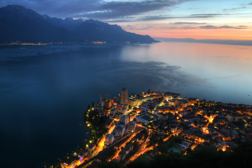 Montreux aerial, Switzerland