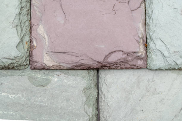 Slate roofing tiles on a historic building.  Attractive, durable roofing material.