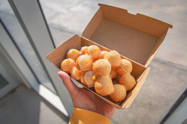 istock Delightful Japanese Yuzu Mochinut Donuts 1469085235