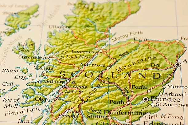 Scotland Scotland on map. scotland stock pictures, royalty-free photos & images