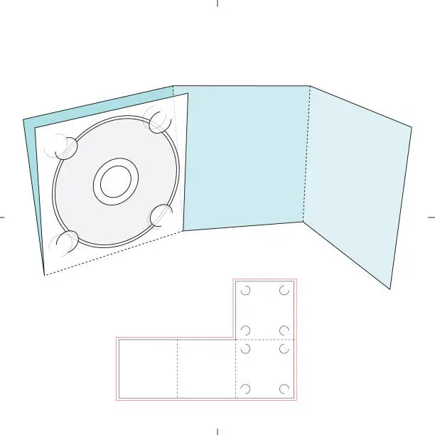 Vector illustration of CD Envelope Package