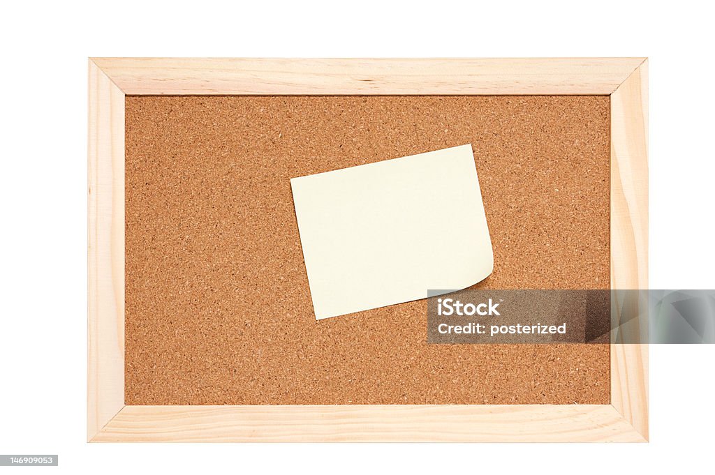 空白メモ Corkboard 、黄色 - カットアウトのロイヤリティフリーストックフォト