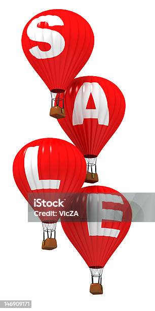Sale Heißluftballon Stockfoto und mehr Bilder von Abenteuer - Abenteuer, Ausverkauf, Bunt - Farbton
