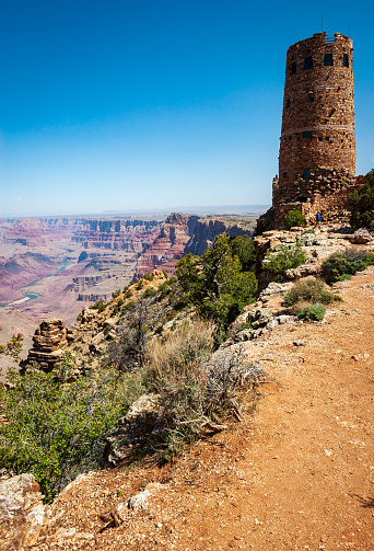 View of the Watchtower at Grand Canyon National Park