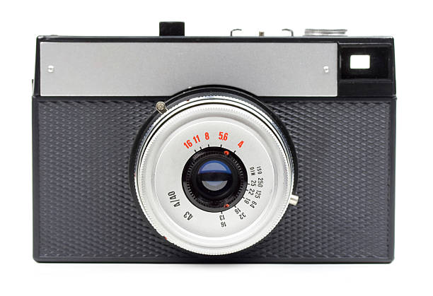 Classic film camera isolated stock photo