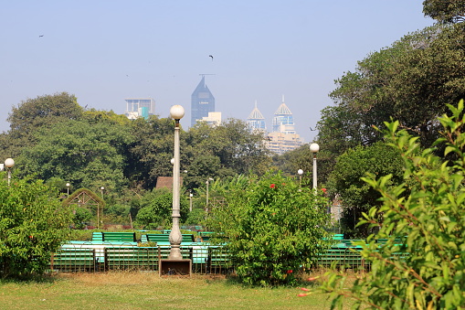the Hanging Gardens of Mumbai, Maharashtra in India