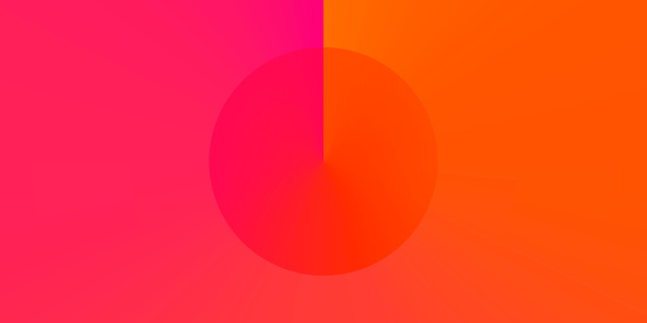 Modern and trendy abstract background with a circle in a color gradient. This illustration can be used for your design, with space for your text (colors used: Orange, Red, Pink, Purple). Vector Illustration (EPS10, well layered and grouped), wide format (2:1). Easy to edit, manipulate, resize or colorize.