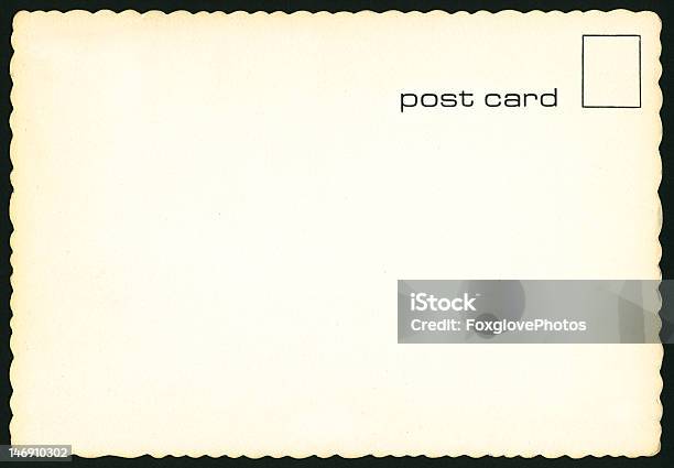 Midcentury Blank Postcard Stock Photo - Download Image Now - Letter - Document, Postcard, Full Frame