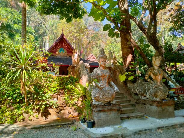 Wat Pha Lat, Chiang Mai Province stock photo