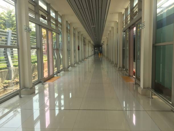 istock The airport corridor is quiet. 1469106869