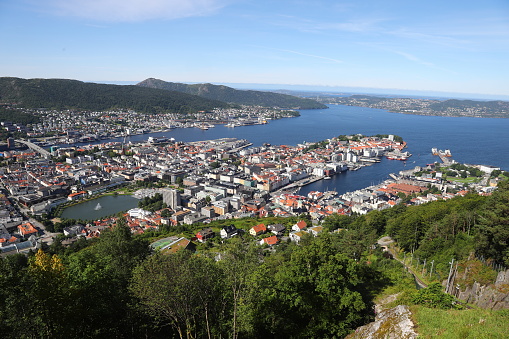 Bergen view from Mount Fløyen - Norway