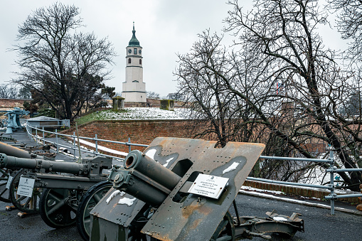 Belgrade, Serbia - January 30, 2023: World War II Military Museum at the Belgrade Fortress or Kalemegdan Fortress in the centre of the Belgrade city in Serbia.