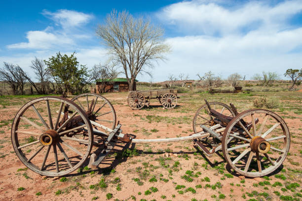 istock Broken Wagons at Hubbell Trading Post National Historic Site 1469114764