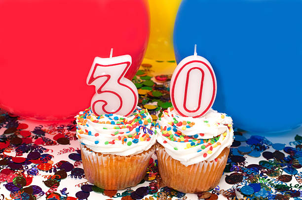 istock Celebration with Balloons, Confetti, and Cupcake 146911785