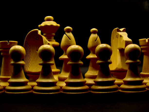 istock Chess - Strategy and tactics game - Set of pieces and checkerboard (King - Queen - Bishop - Knight - Rook - Pawn) 1469119142