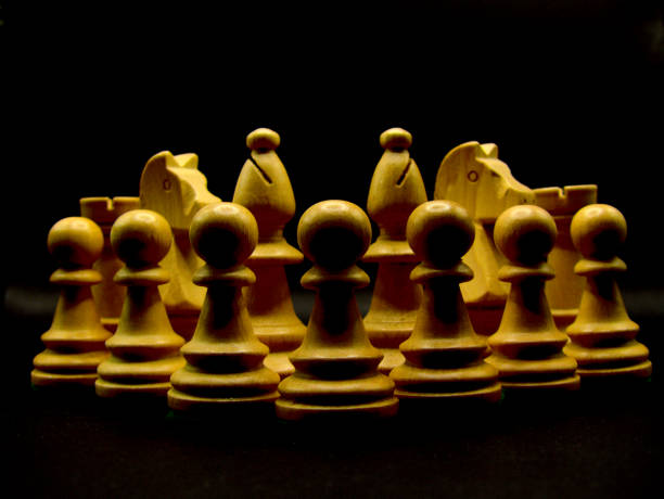 istock Chess - Strategy and tactics game - Set of pieces and checkerboard (King - Queen - Bishop - Knight - Rook - Pawn) 1469119176