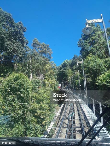 Train Climbing Up Penang Hill Stock Photo - Download Image Now - Arch - Architectural Feature, Architecture, Blue