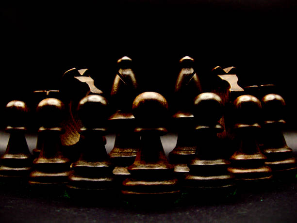 istock Chess - Strategy and tactics game - Set of pieces and checkerboard (King - Queen - Bishop - Knight - Rook - Pawn) 1469120731
