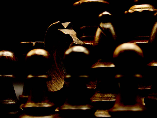 istock Chess - Strategy and tactics game - Set of pieces and checkerboard (King - Queen - Bishop - Knight - Rook - Pawn) 1469121253