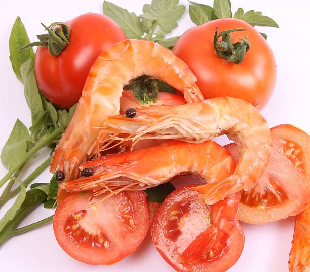 Fresh Prawns and Tomatoes
